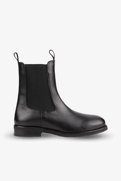 Stato - Siyah Hakiki Deri Kadın Bot - Resim 2