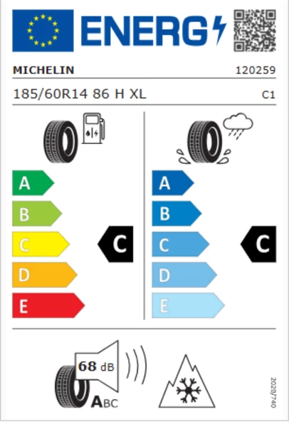Michelin CrossClimate+ 185/60R14 86H XL Otomobil 4 Mevsim Lastiği (Üretim Yılı: 2025) ürün görseli