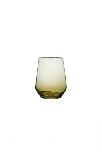 Porland Yeşil Altın Yaldızlı Ayaksız 6'lı Su Bardağı 425 cc - Resim 2