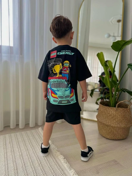 Cg Kids LEGO Car Arabalar Erkek Çocuk Şortlu Alt Üst Takım