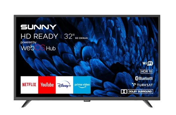 Sunny SN32DAL540 HD 32" 82 Ekran Uydu Alıcılı webOS Smart LED TV