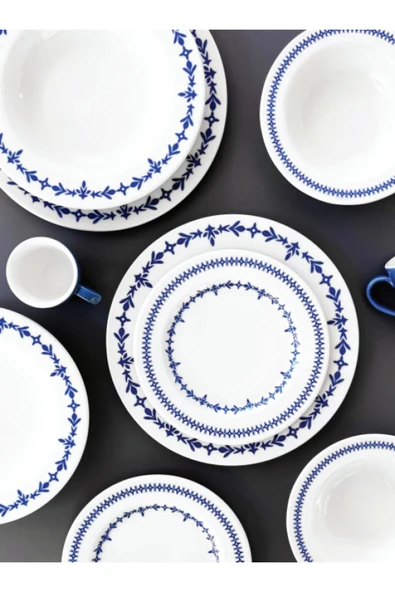 PORSER Blue Orbit Bonsai 24 Parça Yemek Takımı