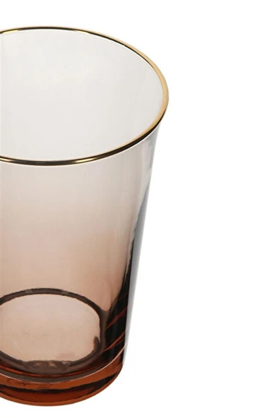 Porland Amberaltın Yaldızlı Ayaksız Su Bardağı 290 Cc - Resim 3