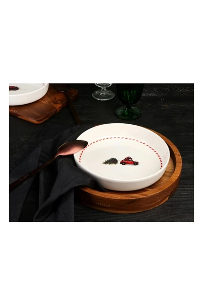 Porland Ruby Bear Desen2 Çukur Tabak 19 cm