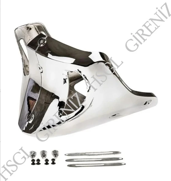 HSGL Motosiklet Motor Alt Rüzgarlık Nikel  CG Uyumlu Parlak Metal Görünümlü Alt Koruma Parçası - 2