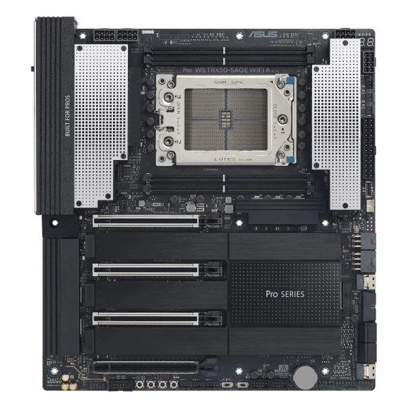 Asus Pro WS TRX50-Sage WiFi A DDR5 (6400MHz)OC M.2 USB-C PCIe 5.0 TR5 CEB Anakart - Resim 2