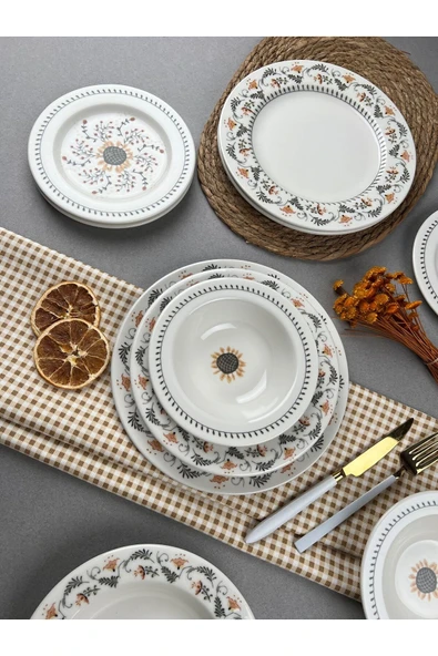 PORSER Sunflower Yemek Takımı 6 Kişilik 24 Parça BNS24YKPRS1061 - Resim 2