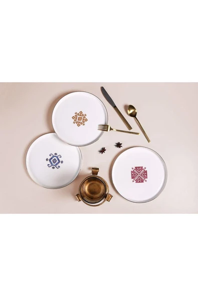 Porland Arabesque 6 Lı Pasta Takımı 21 Cm 04alm007078 ürün görseli 1