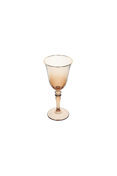 Porland AmberAltın Yaldızlı Ayaklı Su Bardağı 270 cc - 2