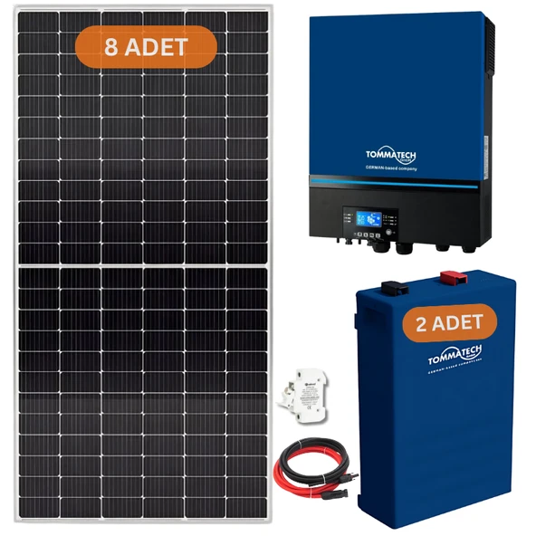 TOMMATECH 7.2 KW 51.2 KW Lityum Akülü Hazır Solar Enerji Paketi ürün görseli