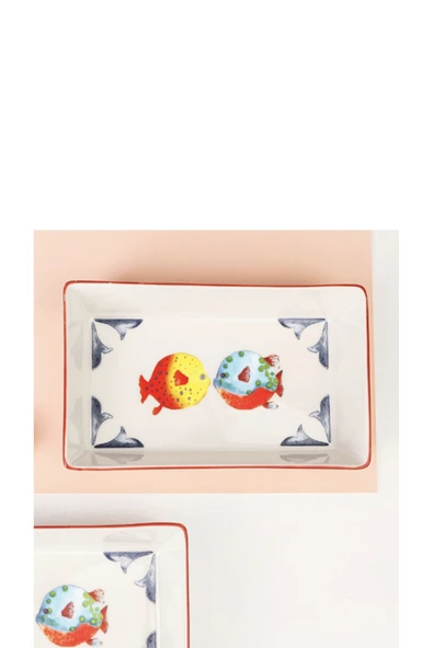 Porland Coralline 4'lü Salata Tabağı 10x17cm - 4