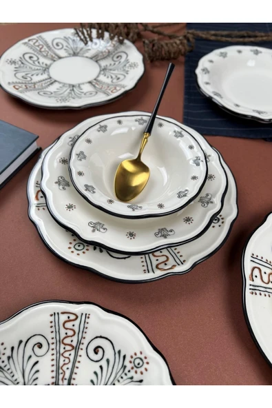 PORSER Helen Yemek Takımı 6 Kişilik 24 Parça FLY24YKPRS1058 - 6