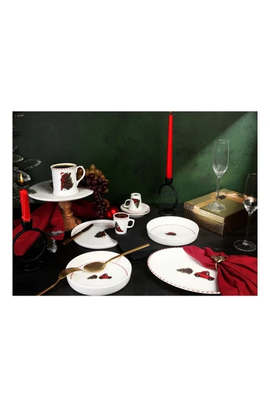 Porland Ruby Bear Desen2 Çukur Tabak 19 cm - 4