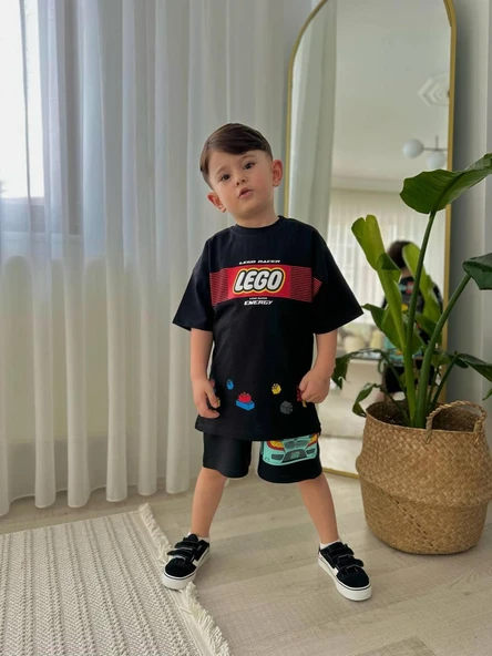 Cg Kids LEGO Car Arabalar Erkek Çocuk Şortlu Alt Üst Takım - 3