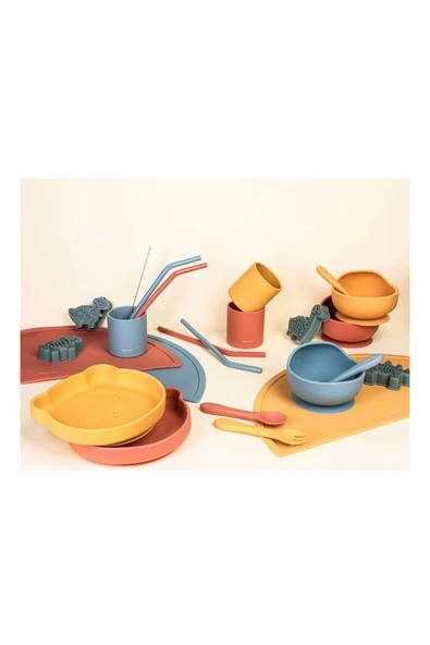 Porland Fancy Hardal Silikonlu Bebek Alıştırma Bardağı 4'lü 7 Cm - 3