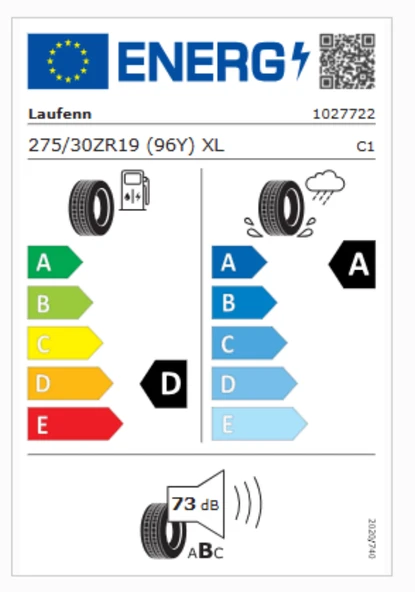 Laufenn 275/30R19 XL 96Y Z FIT EQ LK03  Otomobil Yaz Lastiği (Üretim Yılı: 2024)