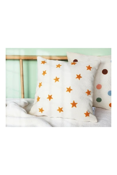 Porland Yıldız Bebek Çocuk Punch Yastık 2'li 35x35cm - 3