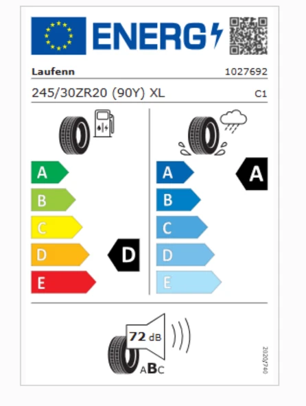 Laufenn 245/30R20 XL 90Y Z FIT EQ LK03  Otomobil Yaz Lastiği (Üretim Yılı: 2024) ürün görseli