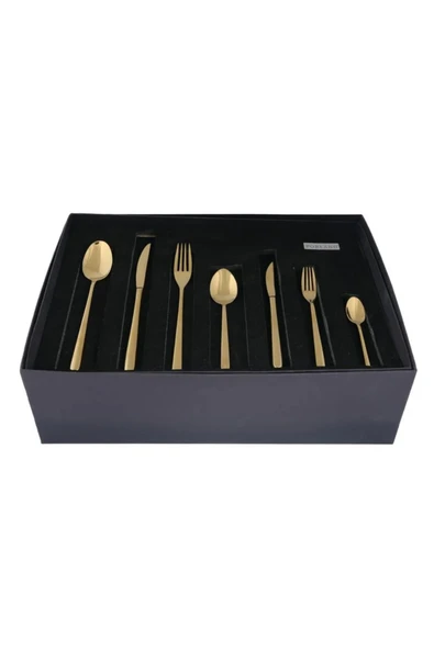 Porland Roxen Gold Çatal Kaşık Bıçak Takım 84 Parça 12 Kişi