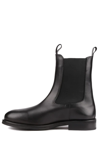 Stato - Siyah Hakiki Deri Kadın Bot - Resim 4