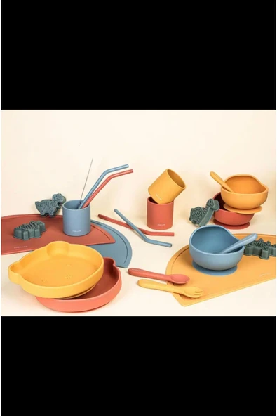 Porland Fancy Clay Tabana Yapışan Bebek Mama Tabağı 2'li 16 Cm - 3