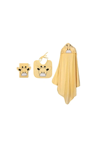 Porland Gıraffe Sarı Havlu Sabunluk 2'li - 4