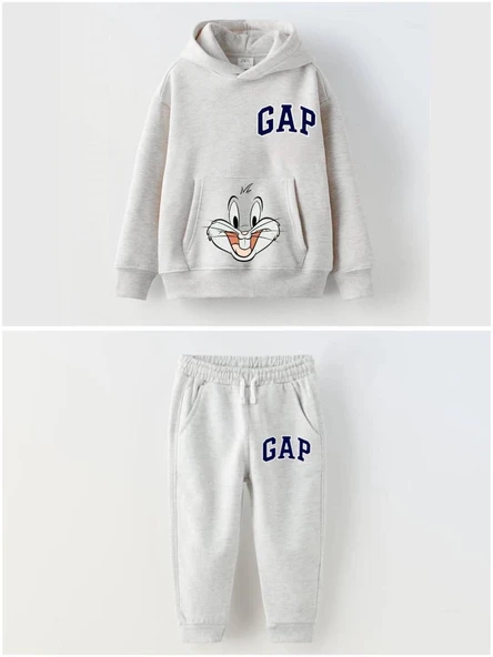 Bugs Bunny Grimelaj Renk Erkek Çocuk Eşofman Takım - 3
