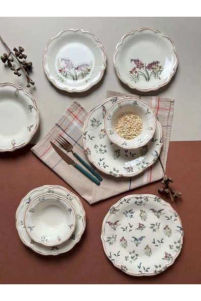 PORSER Amber Yemek Takımı 6 Kişilik 24 Parça FLY24YKPRS1056 - Resim 5
