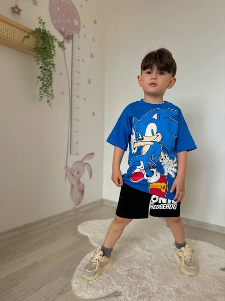Cg Kids Sonic Baskılı Erkek Çocuk Alt Üst Takım - 5