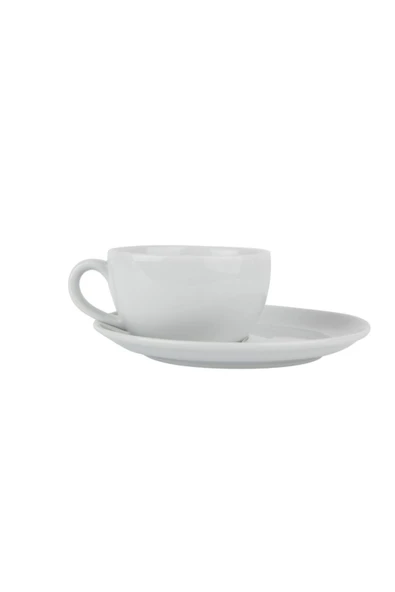 Porland Soley Beyaz Tabaklı Çay Fincanı 250cc - 2