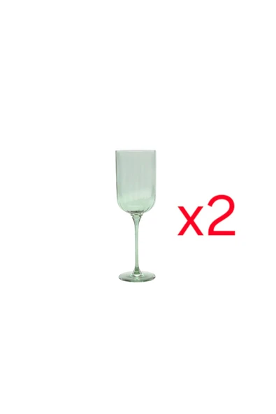 Porland Mose 2' li Yeşil Kadeh 350cc ürün görseli 1