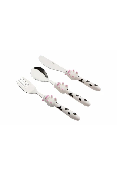 Porland Mini Cow Çocuk Çatal Bıçak Takımı