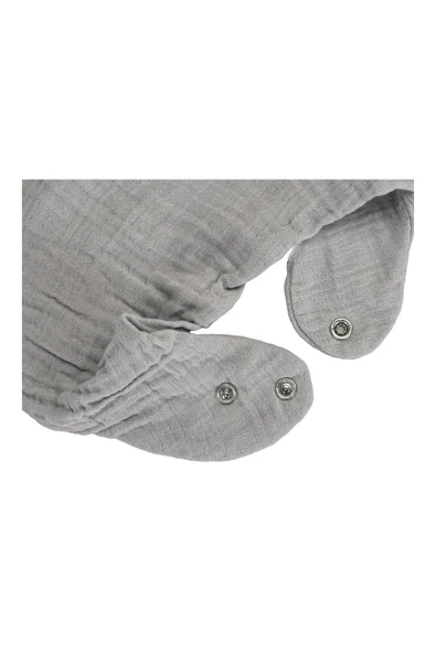 Porland Dream Bebek Müslin 2li Önlük Gri 30x30cm - 3