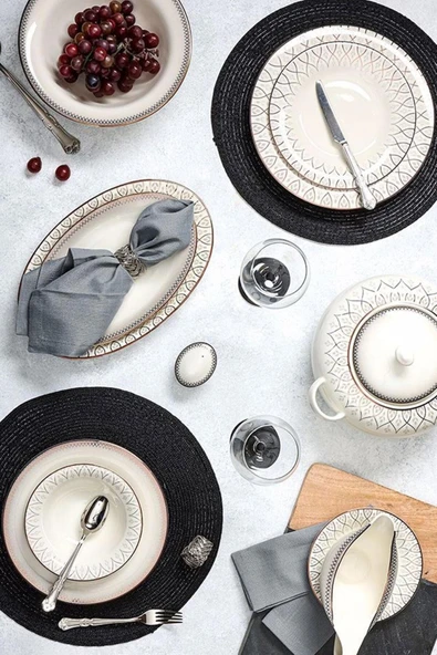 Porland Sweet Romantic 60 Parça 12 Kişilik Yemek Takımı - 3