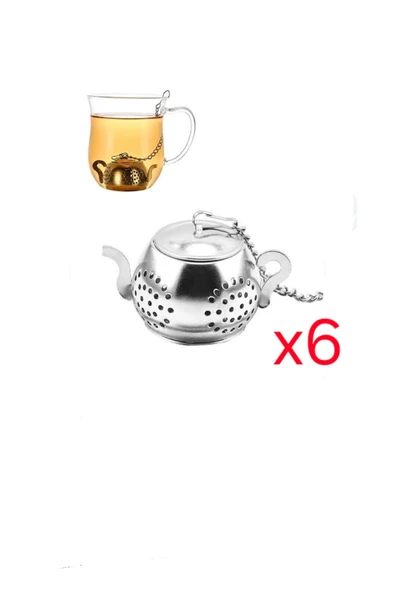 Porland Cosa 6'lı Bitki Çayı Süzgeci 4 cm