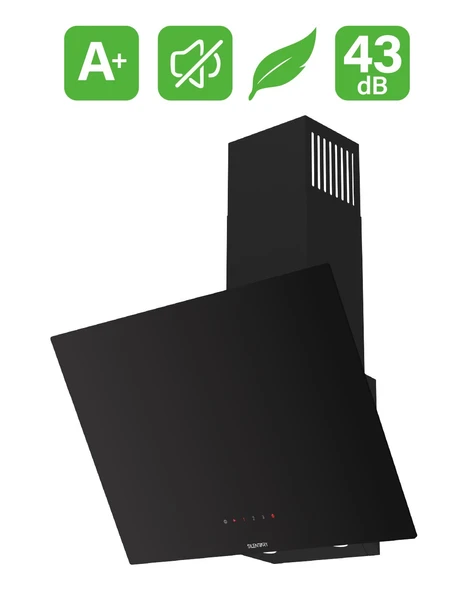 Ferre D077 Siyah Ultra Sessiz SilentArt  60 cm Ankastre Davlumbaz ürün görseli