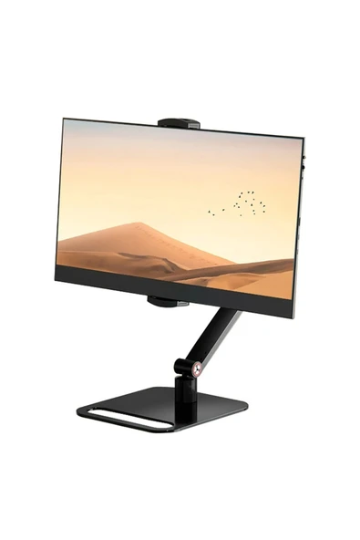 Evrensel Tablet,Telefon ve Monitör Standı-360° Döner Masa Üstü Ekran Tutucu-Metal Gövde - 1