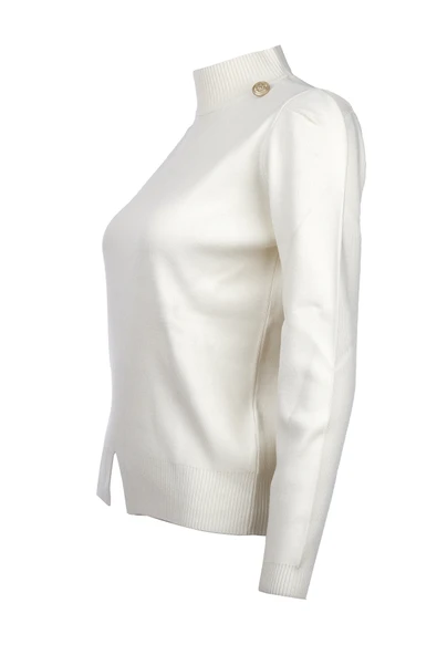 On Minimalist Uzun Kol Yüksek Yaka Kadın Kazak - Crop Kesim - 6