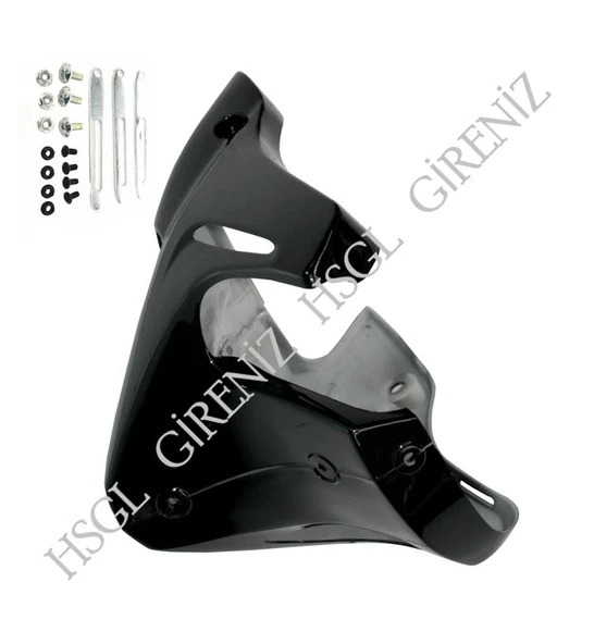 HSGL Motosiklet Motor Alt Rüzgarlık Siyah  CG Uyumlu Dayanıklı Alt Koruma ve Rüzgâr Kesici Parça - 2