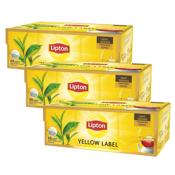 Lipton Yellow Label Demlik Poşet Çay 48'li 153 G x 3 Adet ürün görseli 1