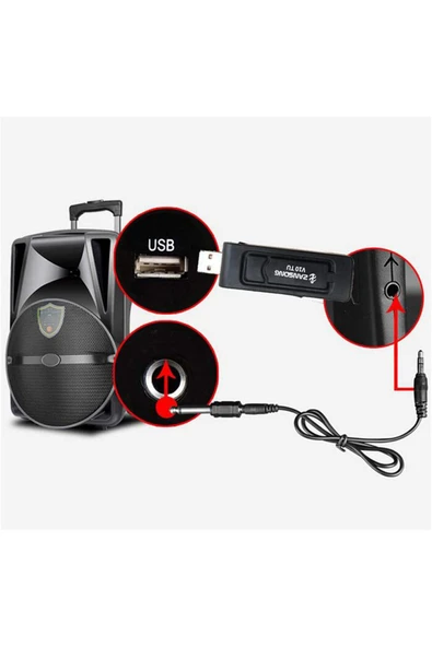 Kablosuz El Mikrofonu + USB Alıcı , Öğretmen, Karaoke ve Sunumlar İçin - 7