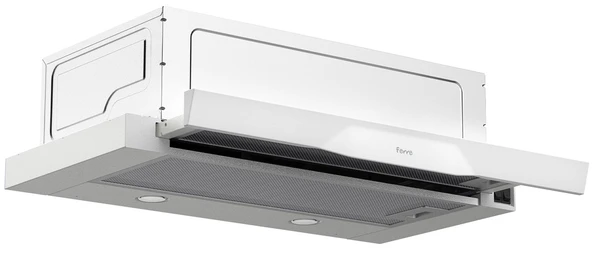 Ferre QBL62CB - EL066 -D037 60 cm Beyaz Emaye Turbolu Aspiratörlü Ankastre Set - Yeni - Resim 4