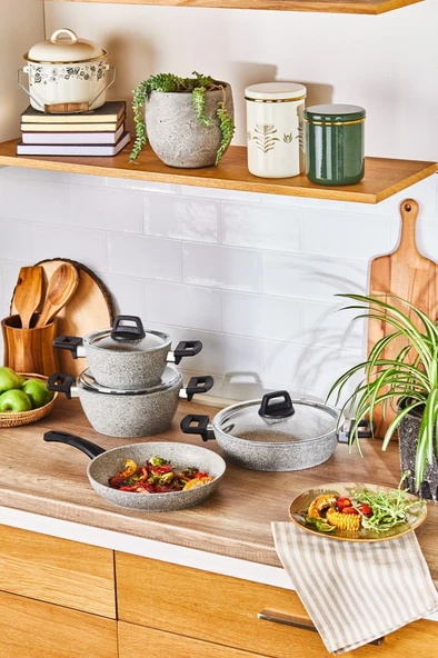 Emsan Bright 7 Parça Granit Tencere Seti ürün görseli 1