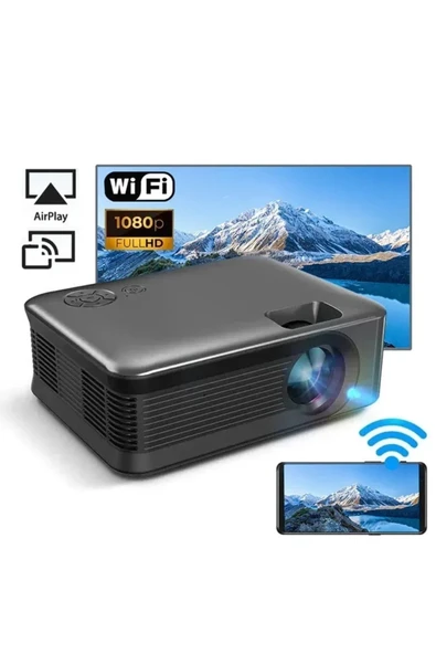 A30 Mini Projeksiyon Cihazı Full HD 1080p WiFi Destekli – Kablosuz Telefon Yansıtma - 7