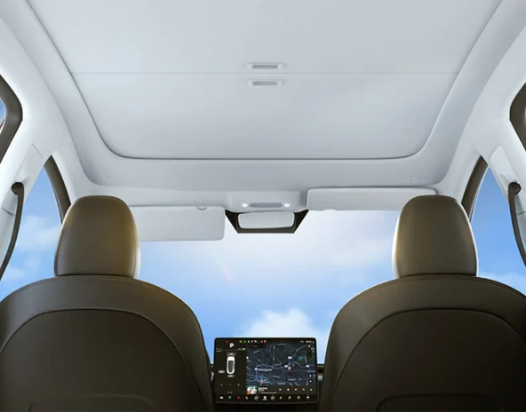 TESLA MODEL Y İÇİN UYUMLU ELEKTRİKSİZ MANUEL TAVAN PERDESİ - Resim 4