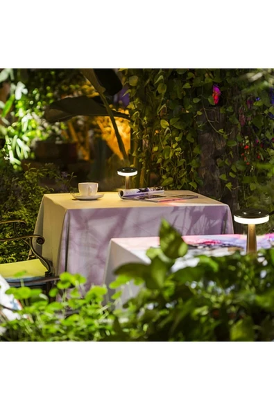 Şarjlı Dokunmatik LED Masa Lambası Metal Taşınabilir Gece Işığı Ev, Kafe, Restoran için - 4