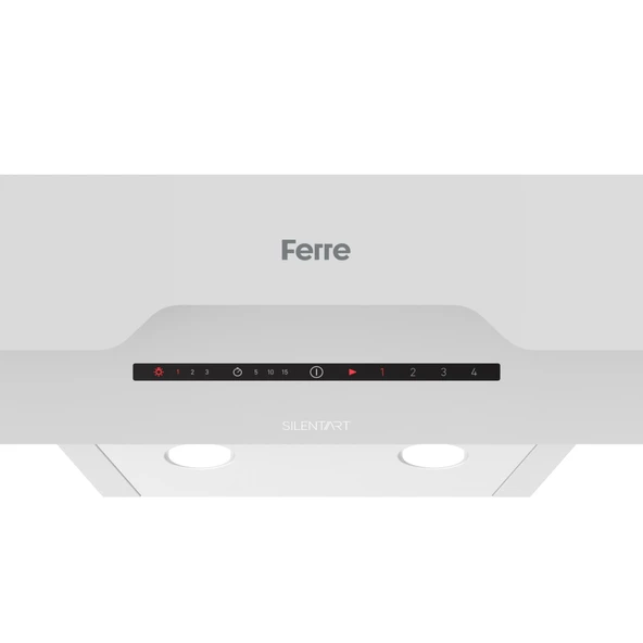 Ferre D064 Beyaz Ultra Sessiz SilentArt  60 cm Ankastre Davlumbaz - Resim 2