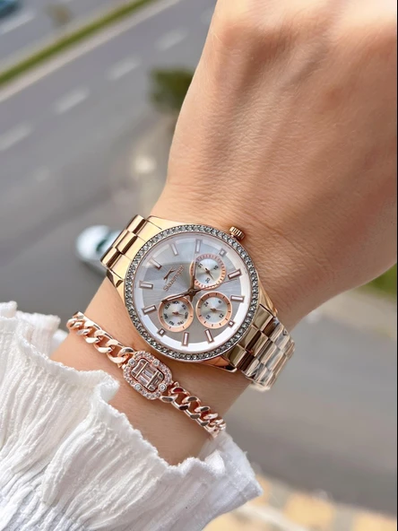 Slazenger İç Kadran Fonsiyonları Aktif 5 Atm Suya Dayanıklı Spor Kadın Kol Saati BSL.2069.M4 - Resim 2