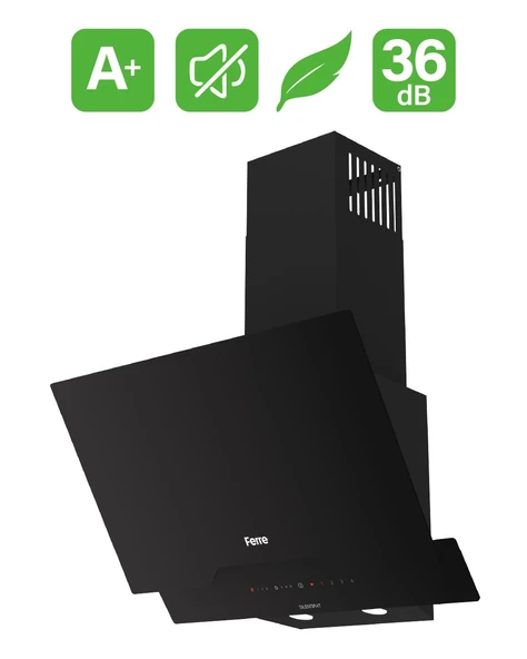 Ferre D063 Siyah Ultra Sessiz SilentArt  60 cm Ankastre Davlumbaz