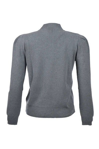 On Minimalist Uzun Kol Yüksek Yaka Kadın Kazak - Crop Kesim - 12